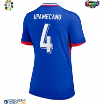 Ženski Nogometni dresi Francija Dayot Upamecano #4 Domači EP 2024 Kratek Rokav